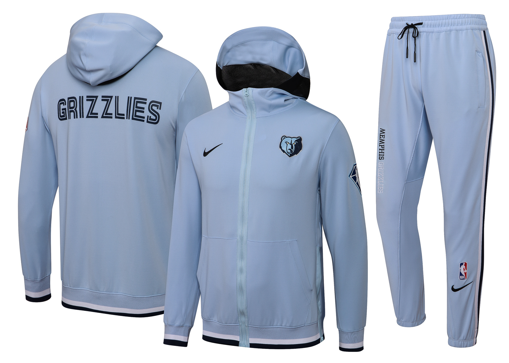 Men Memphis Grizzlies silver 2024 NBA Nike Training suit